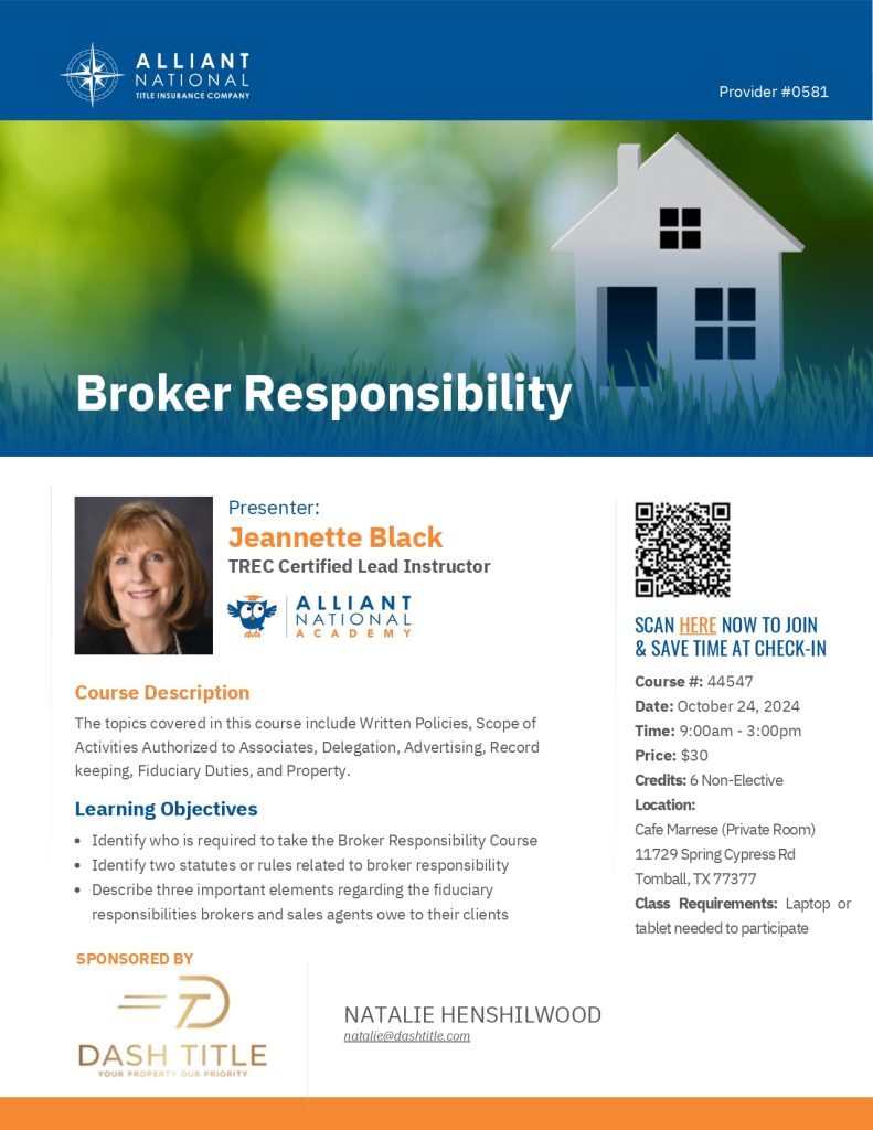 Broker Responsibility - 10.24.2024